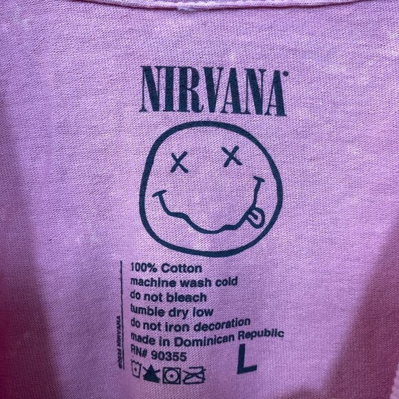 Nirvana Pink Monochrome In Utero Tour T-shirt Size Large - Picture 5 of 5